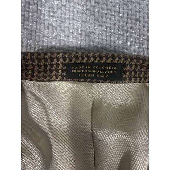 Oscar De La Renta Blazer Mens 48R‎ Brown Tan Wool Sport Coat 2 Button Academia - Picture 3 of 12